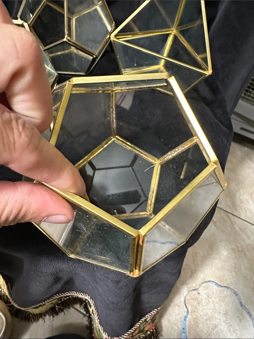 Geometric Glass Terrarium Set of 5